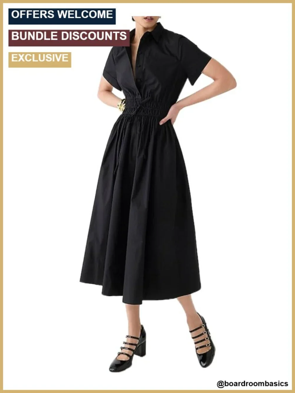 Women Casual Button Down Short Sleeve Shirt Dress Tie Waist Midi